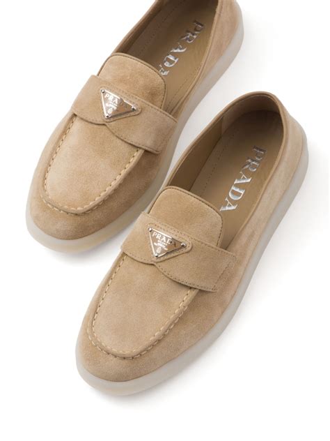 prada dress loafers|Prada suede loafer booties.